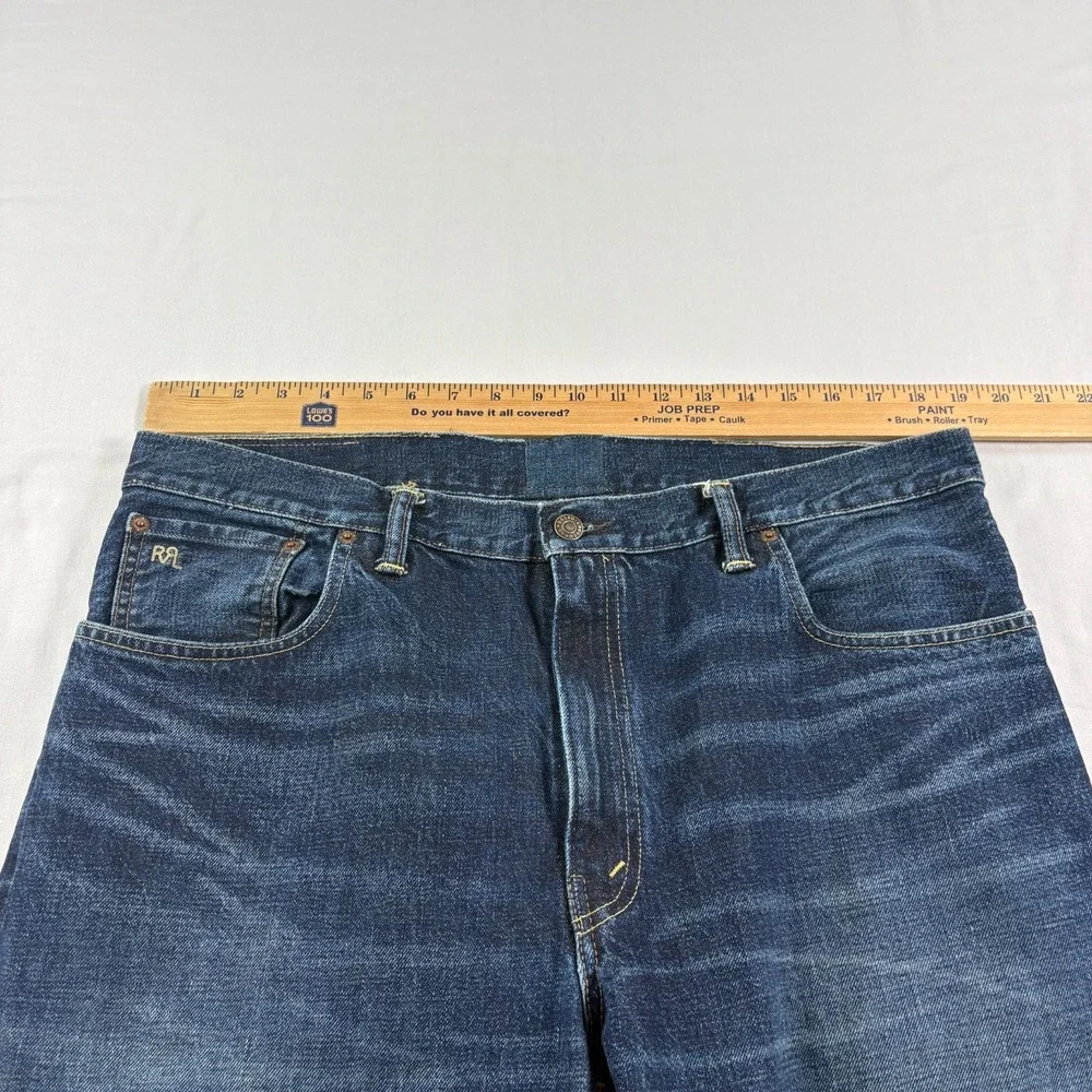 RRL Jeans Men 38x31 Blue Double RL Slim Narrow Union Standard Denim Ralph Lauren